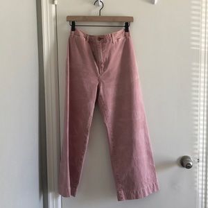 ANTHROPOLOGIE PILCRO pink wide leg 28 cropped denim